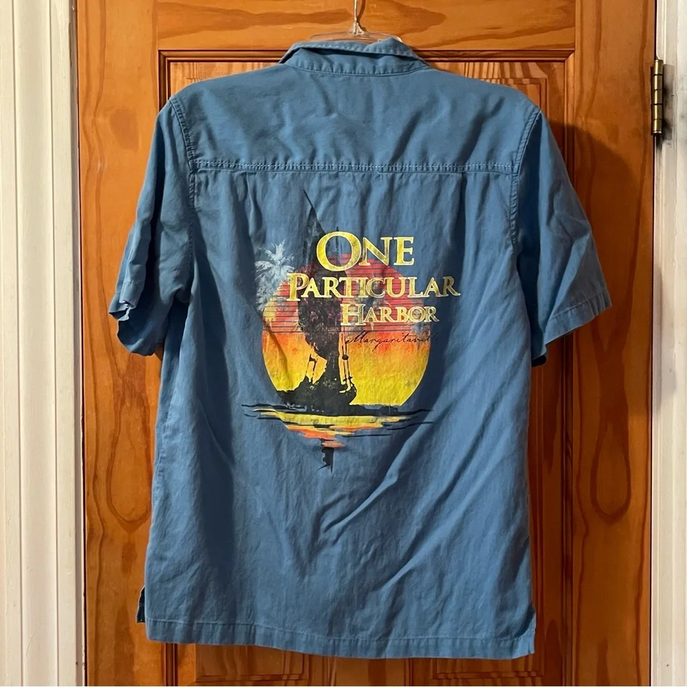 Margaritaville Casual Blue Button Down Shirt - Picture 8 of 10